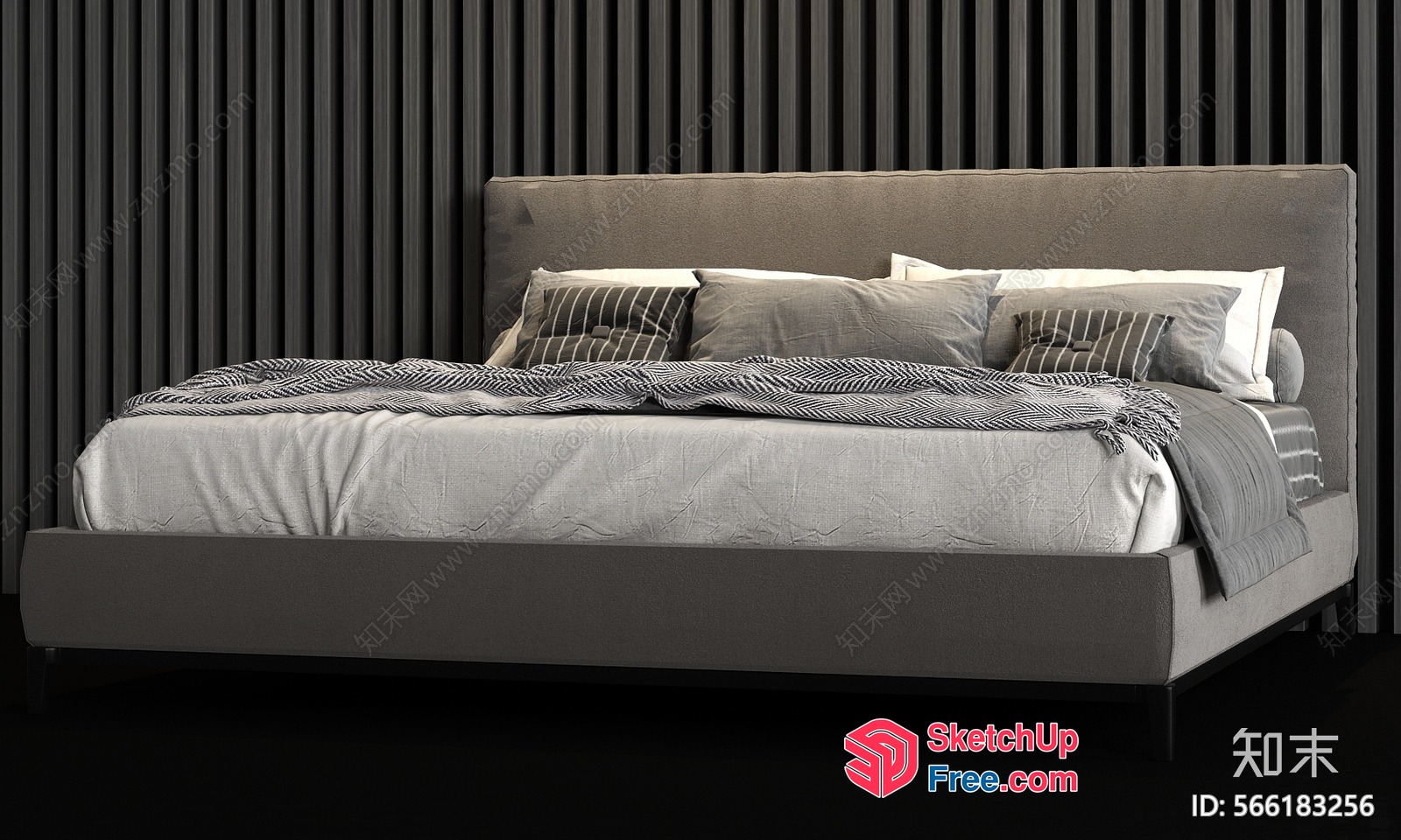Elegant And Modern Bed Room Interior 3D SketchUp File