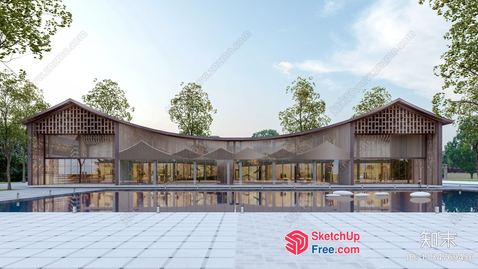 Modern Villa With Pool And Elegant Architecture 3D SketchUp File