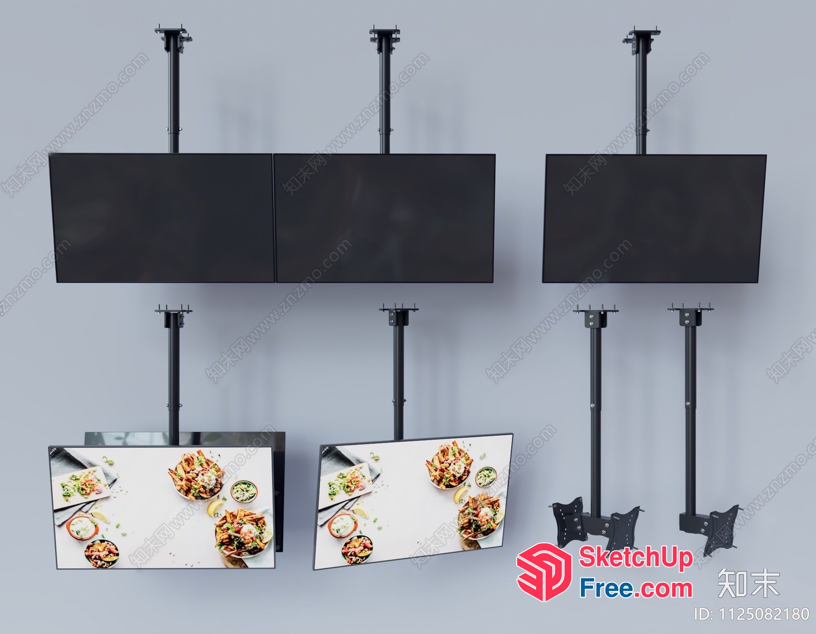 Wall-Mounted Tv Display Units 3D SketchUp File