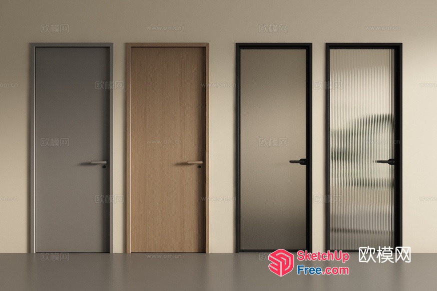 Modern Door Styles Collection 3D SketchUp File