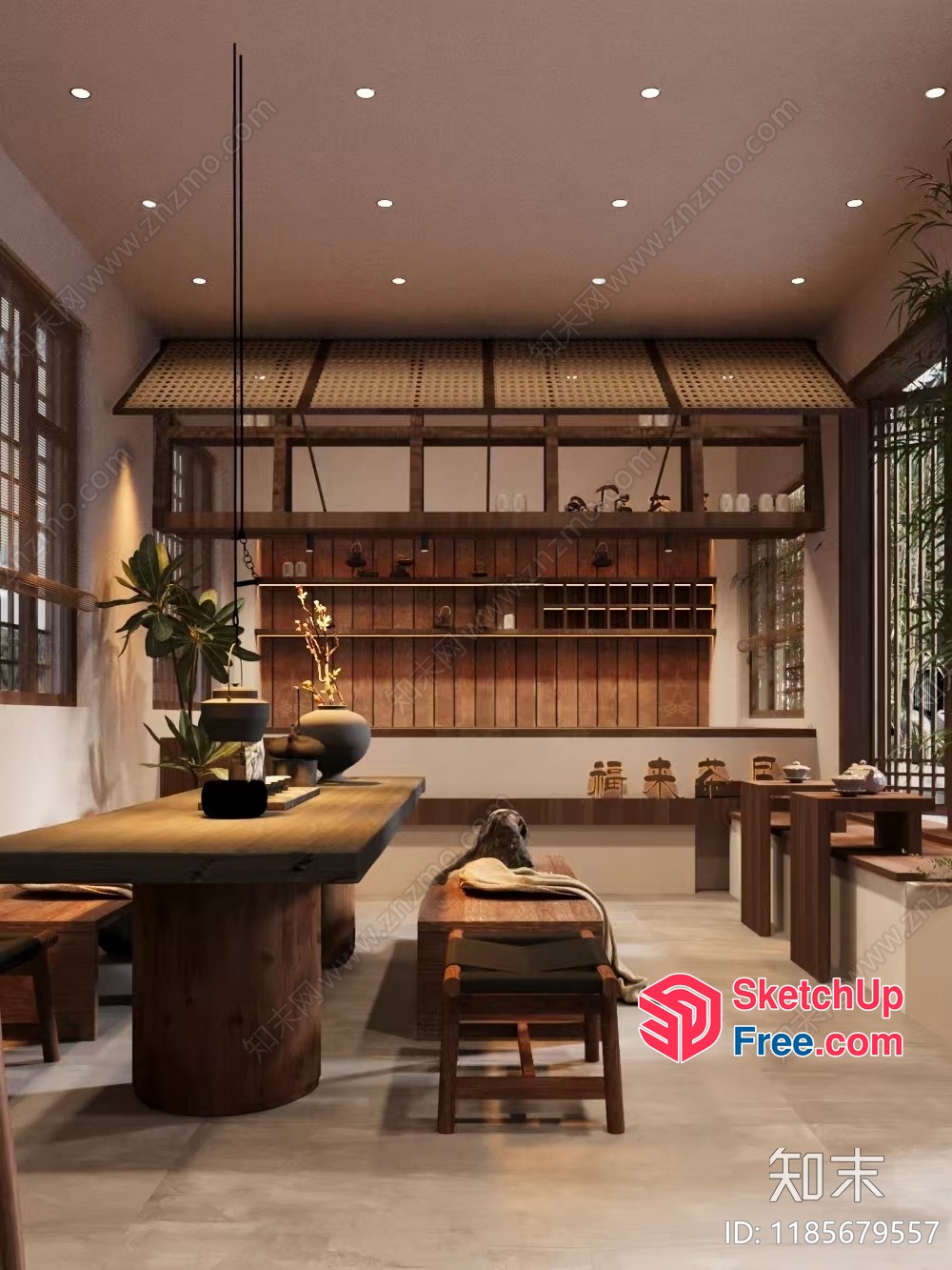 Elegant And Cozy Living Room Interior 3D SketchUp File