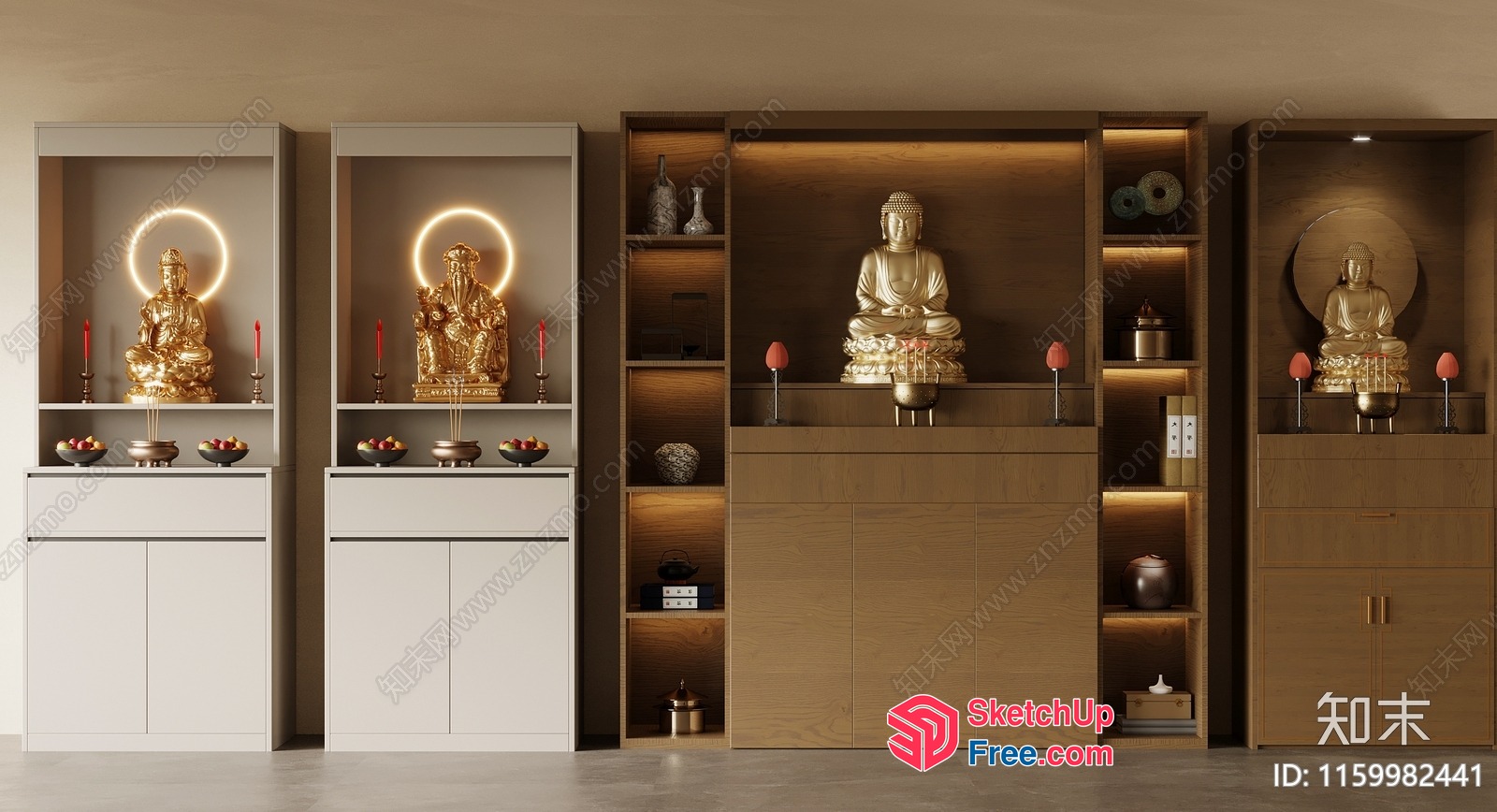 Spiritual Interior Design With Asian-Inspired Decor 3D SketchUp File