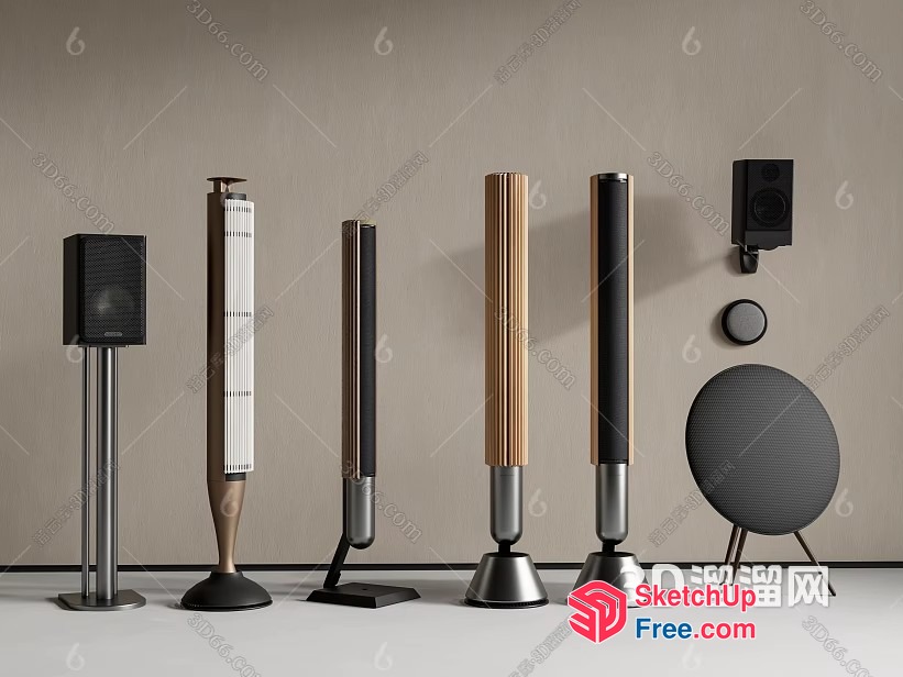 Modern Home Audio Equipment Display 3D SketchUp File