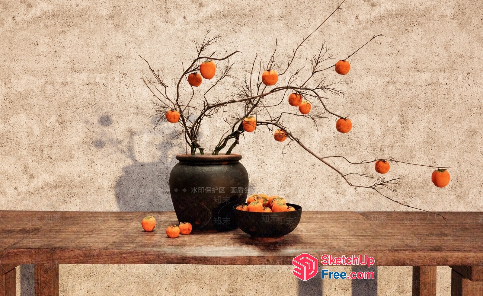 Simple Autumn Still Life 3D SketchUp File