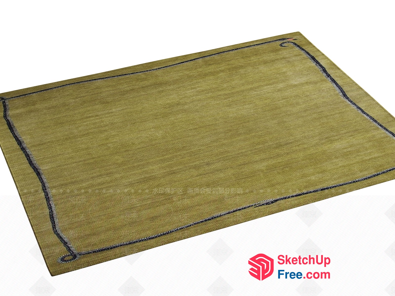 Minimalist Style Carpet 3D SketchUp File