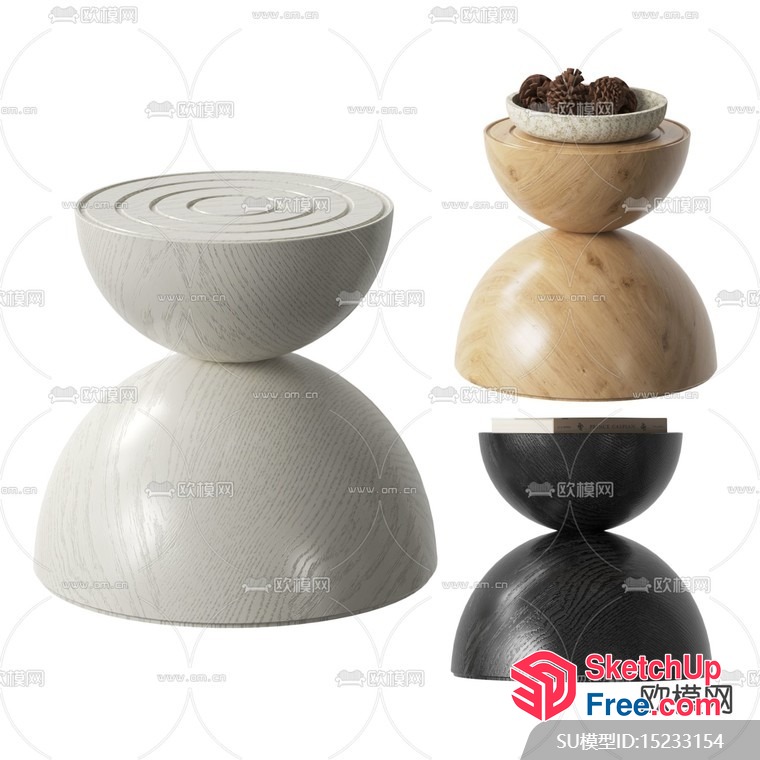 Stacked Bowls With Fruit 3D SketchUp File