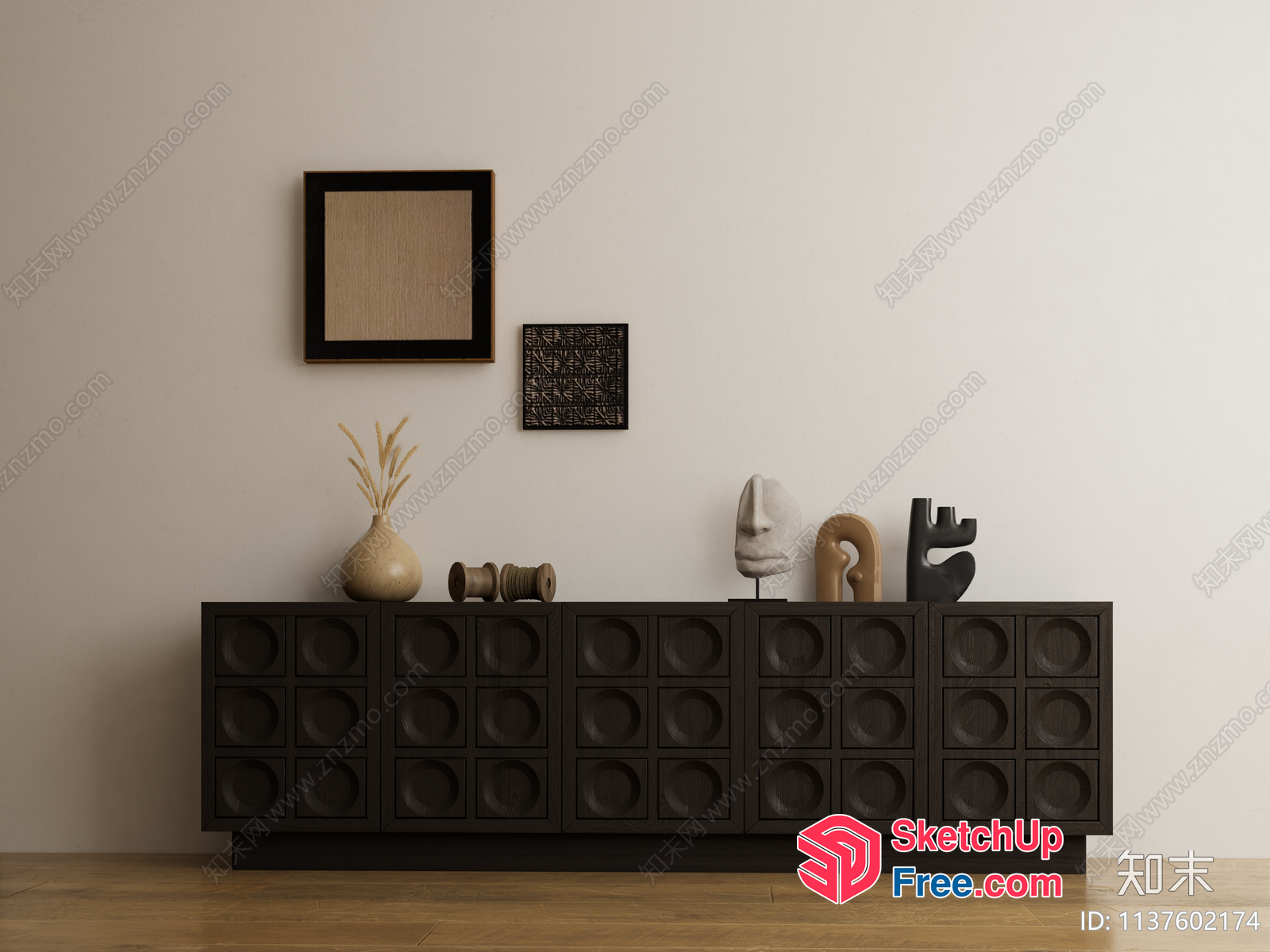 Modern Japanese-Style Minimalist Furniture And Decor 3D SketchUp File