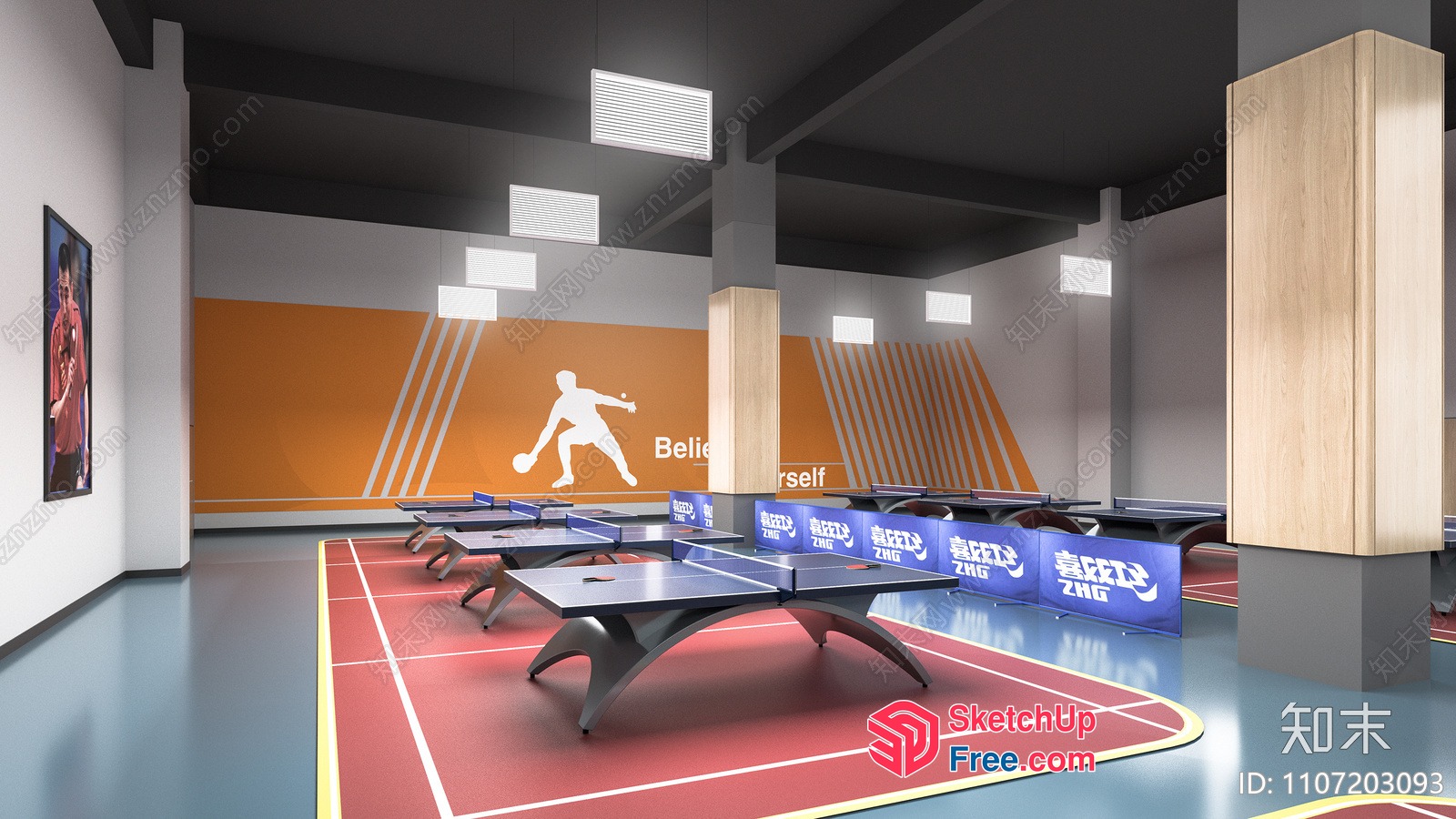 Modern Sports Facility Interior 3D SketchUp File