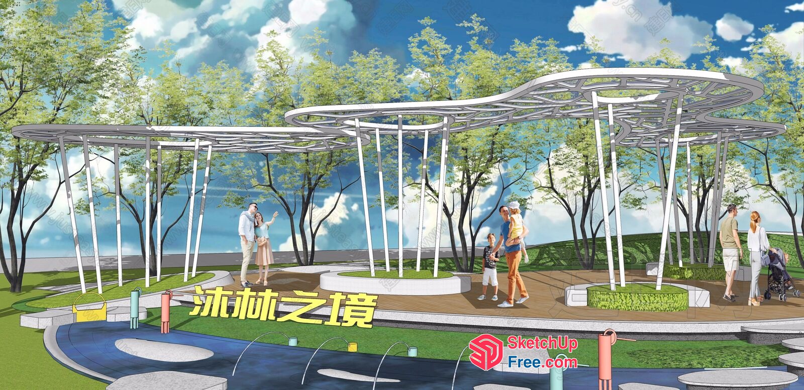 Serene Outdoor Oasis 3D SketchUp File