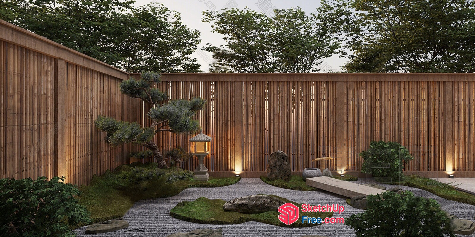 Serene Japanese Garden Oasis 3D SketchUp File