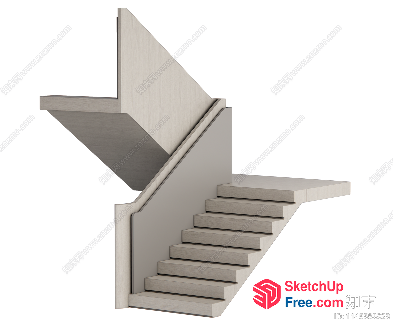 Contemporary Minimalist Staircase Design 3D SketchUp File