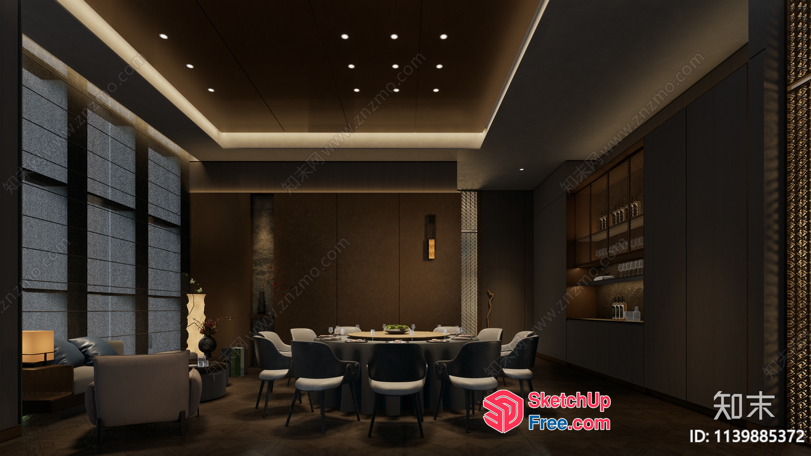 Elegant Modern Conference Room Interior 3D SketchUp File