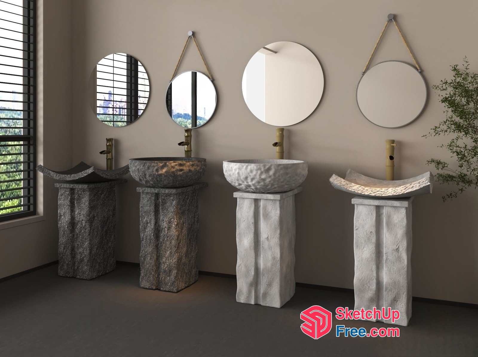 Stone Sink Collection 3D SketchUp File