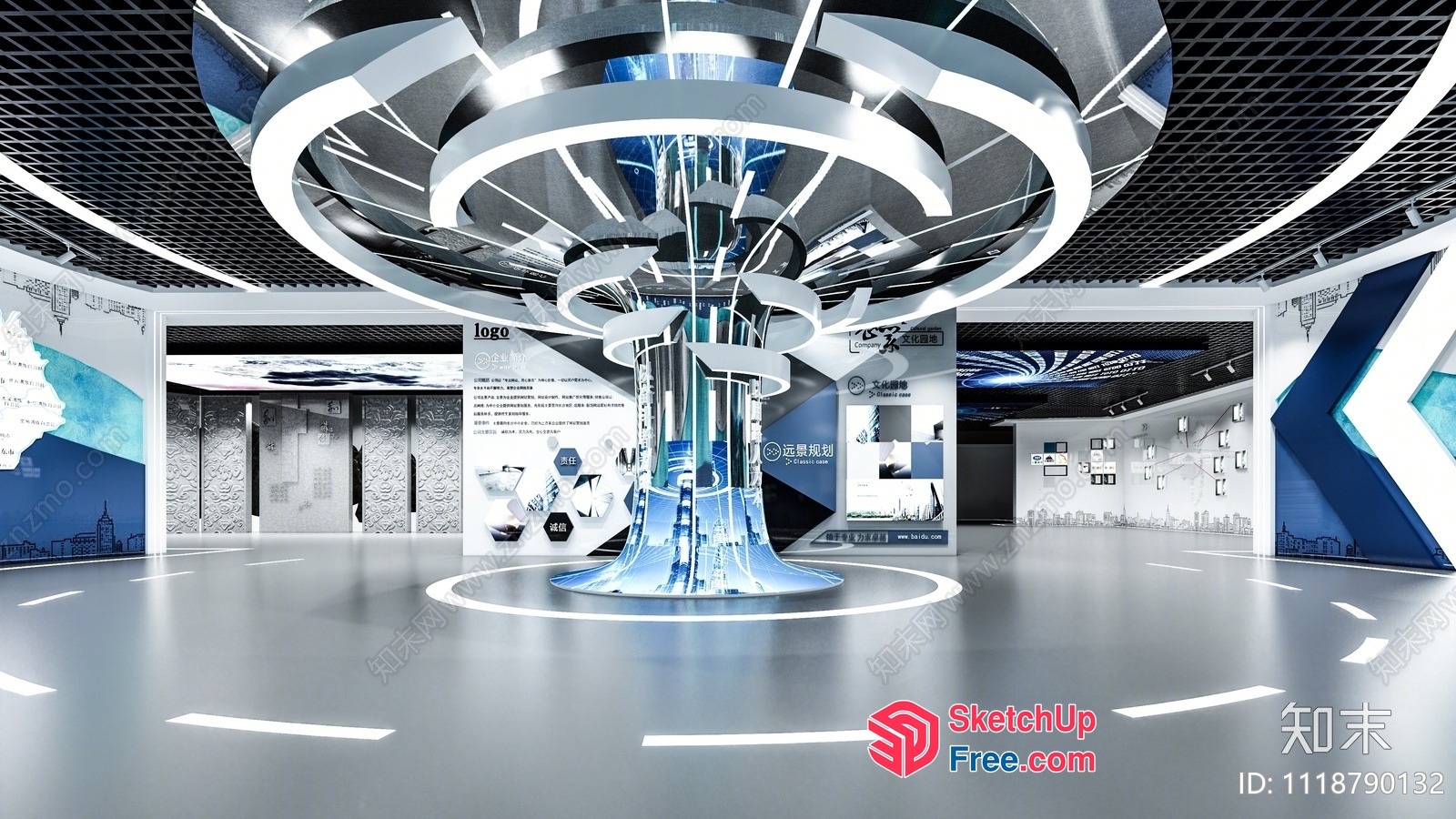 Futuristic High-Tech Space Interior 3D SketchUp File