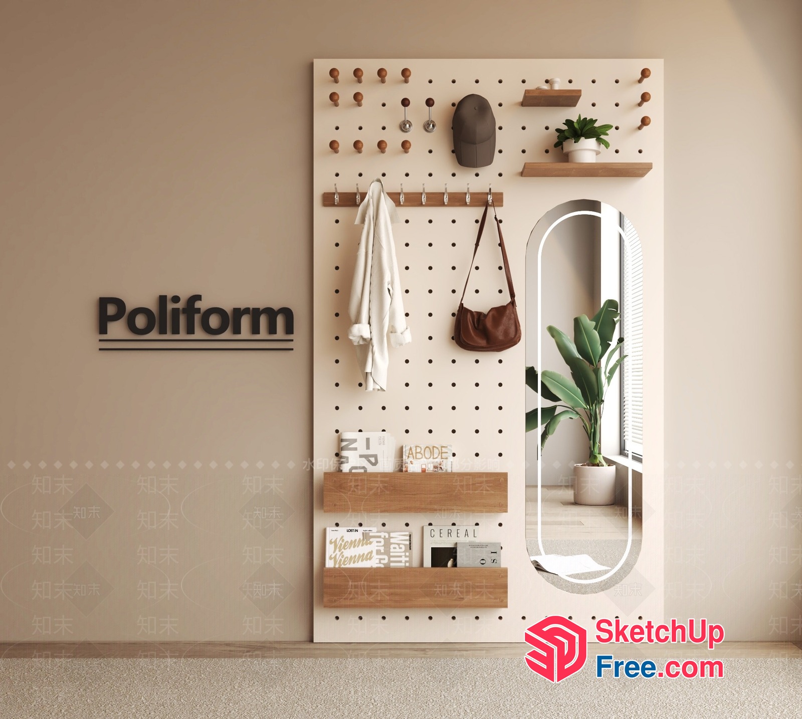 Poliform Decorative Shelf 3D SketchUp File