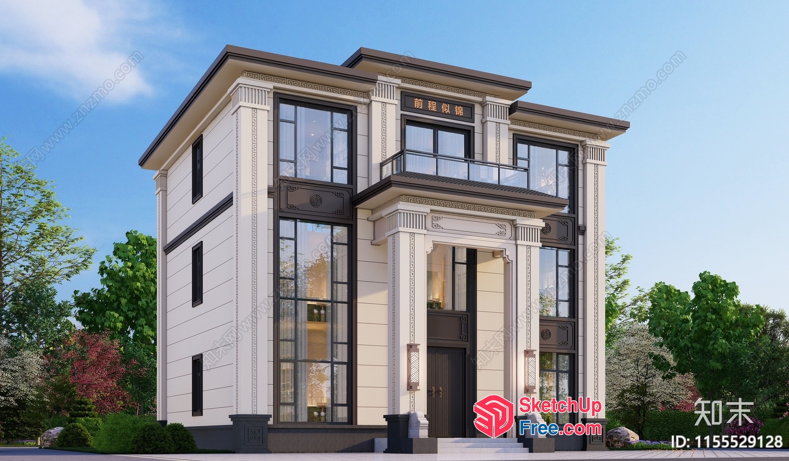 Elegant European-Style Villa 3D SketchUp File