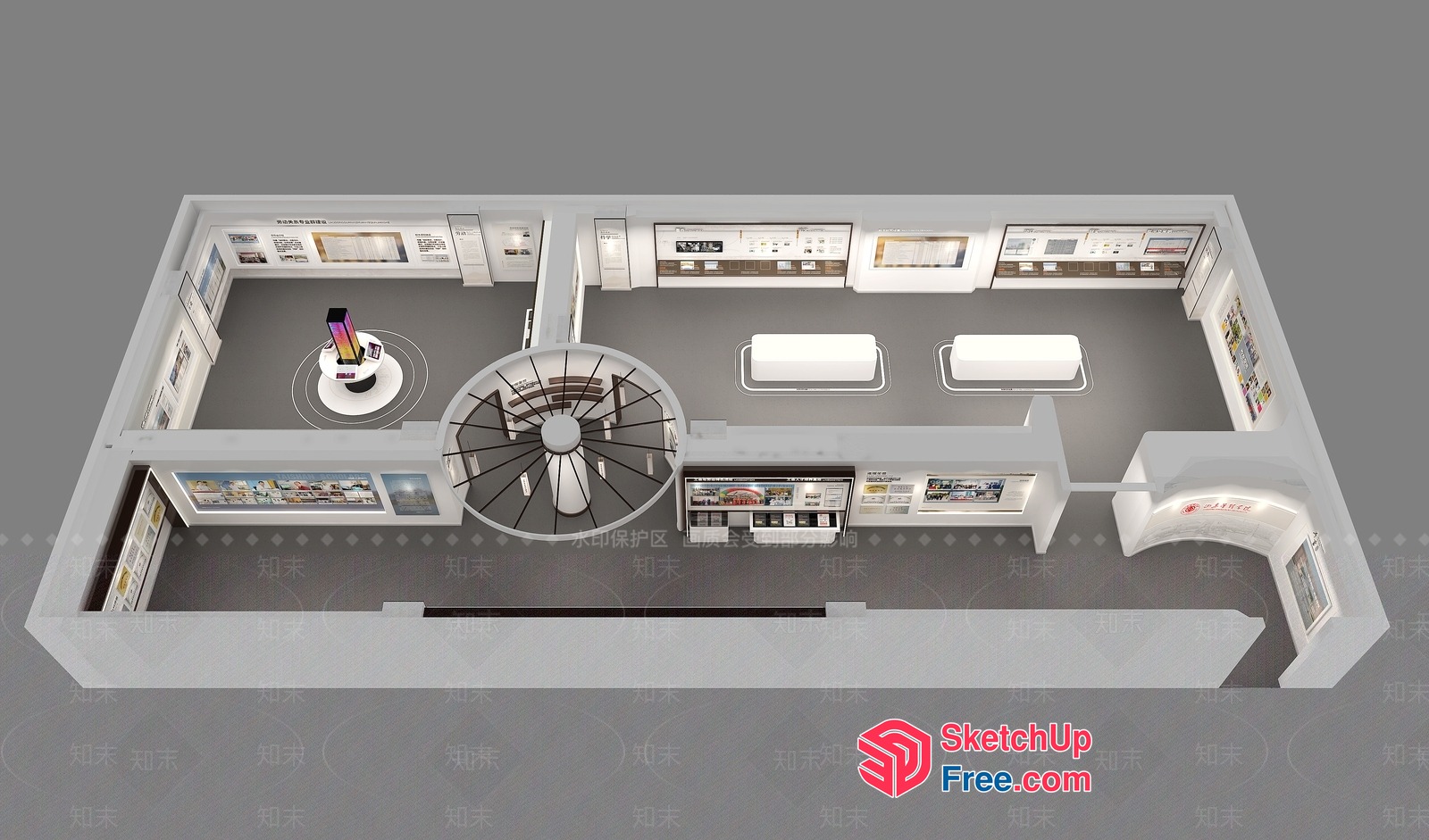 Modern White Minimalist Interior Design 3D SketchUp File