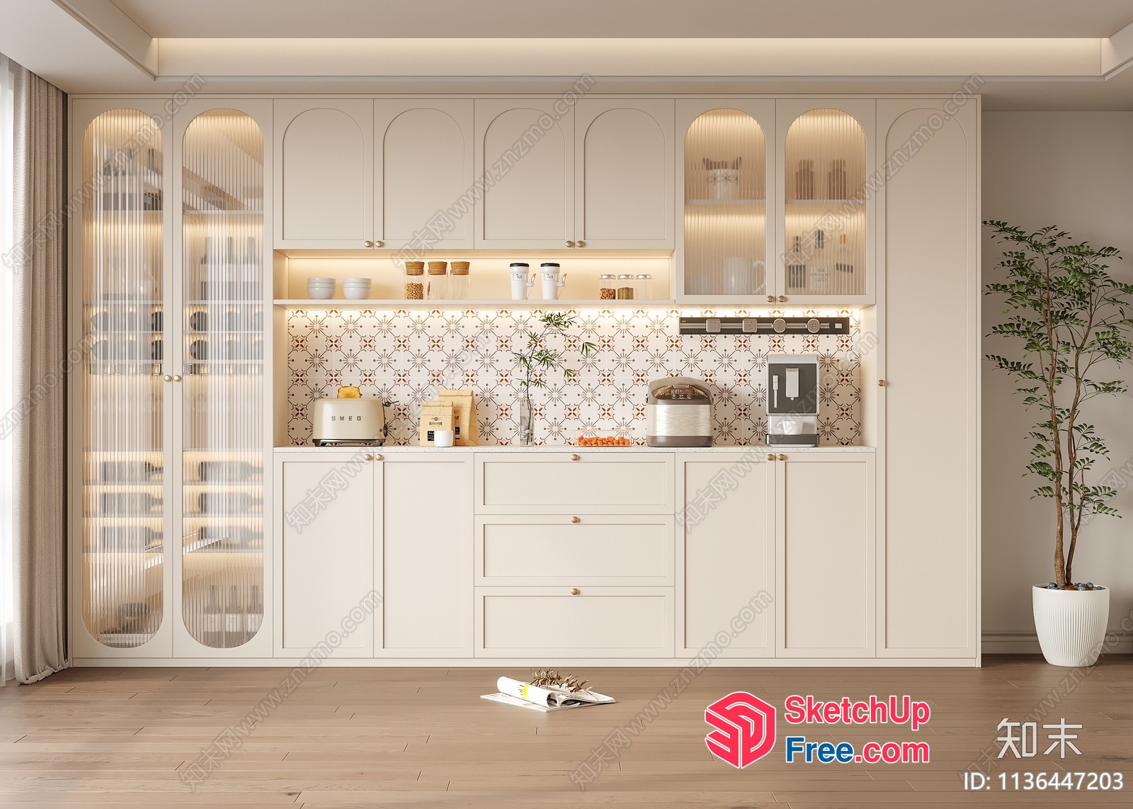 Elegant Modern Kitchen Interior 3D SketchUp File