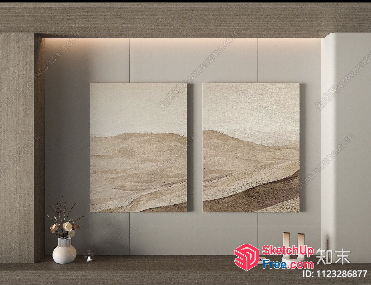 Minimalist Desert Landscape Artwork 3D SketchUp File