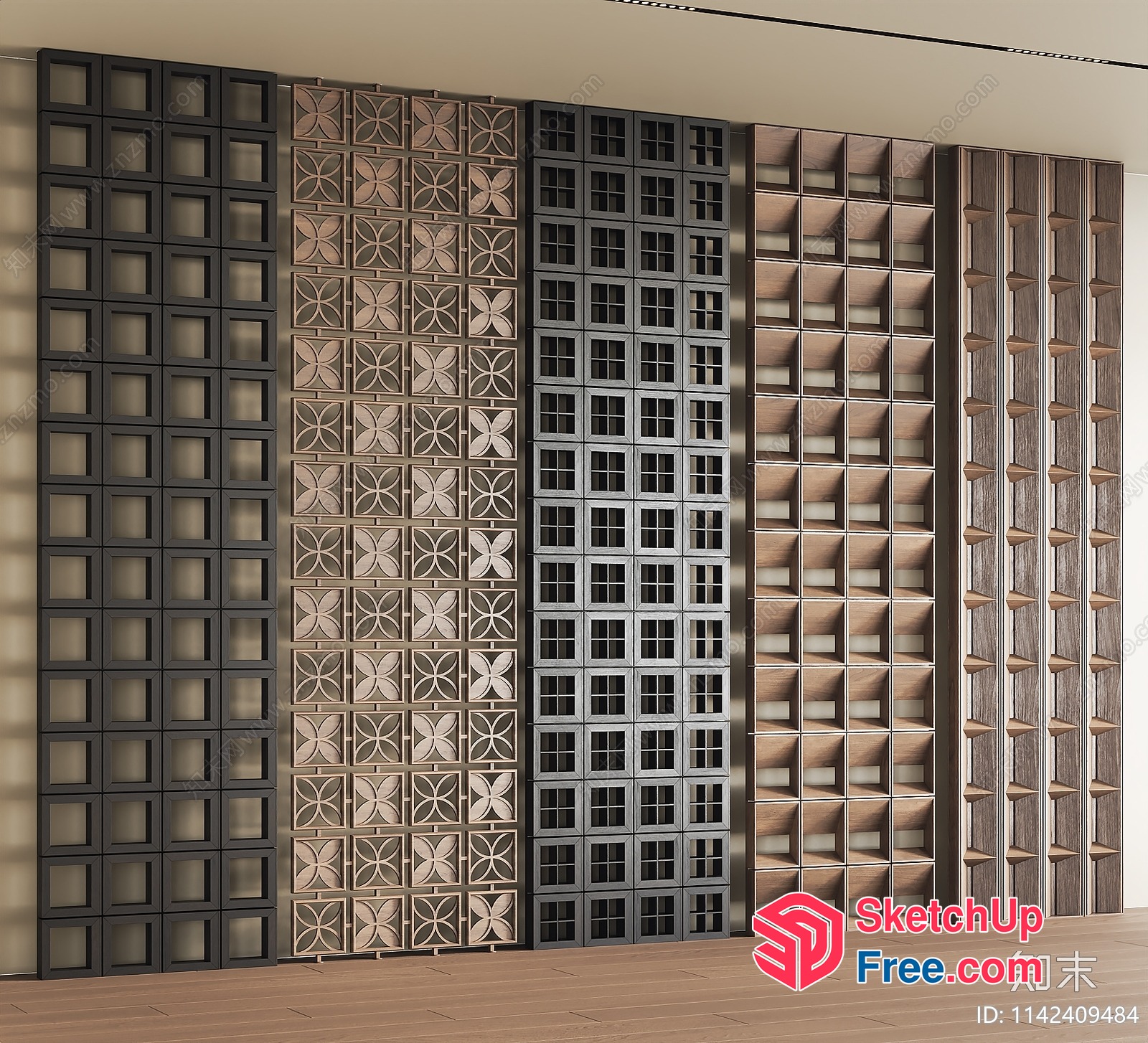 Modern Partition Screen Designs For Elegant Spaces 3D SketchUp File