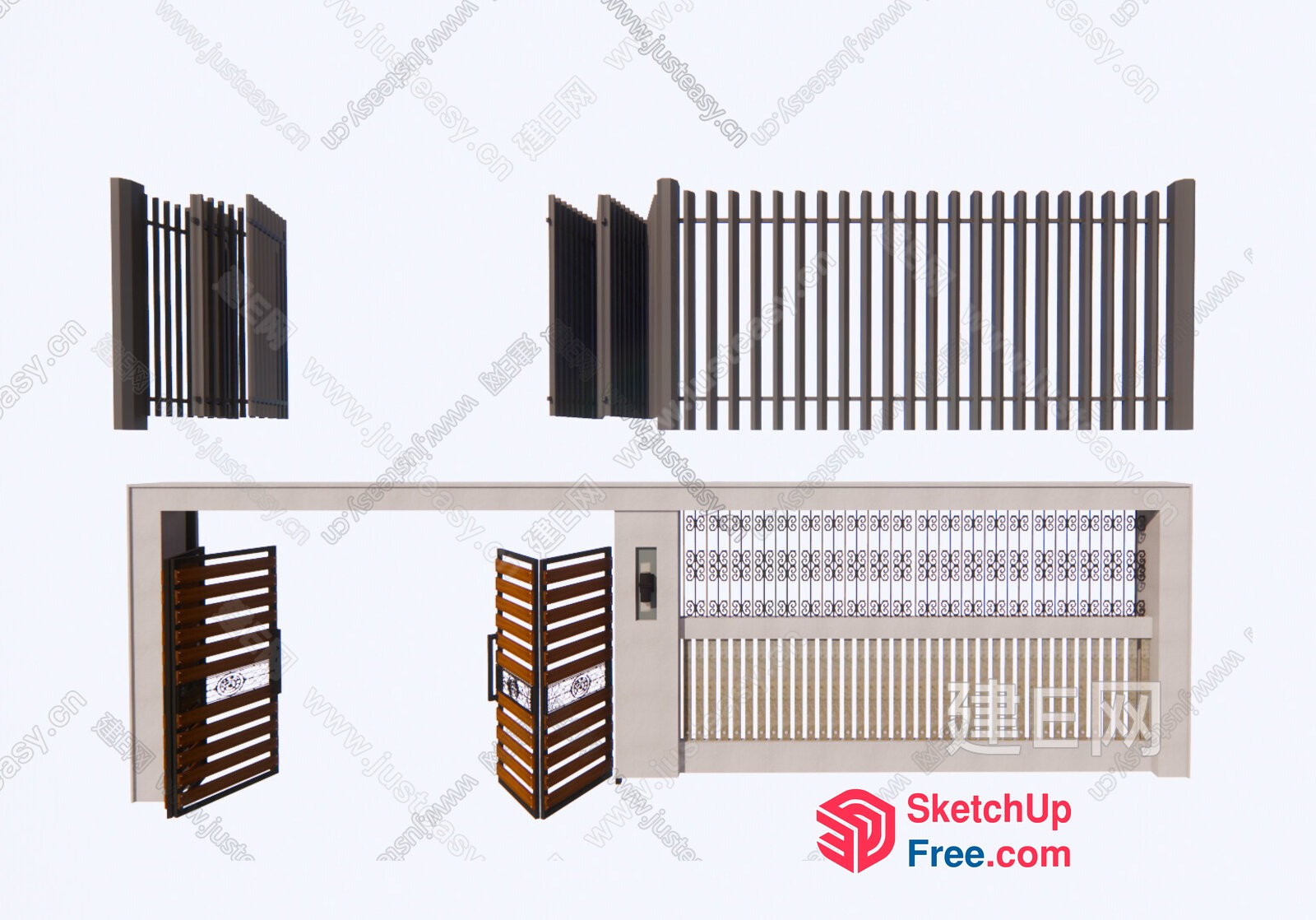 Exterior Door Gates 3D SketchUp File
