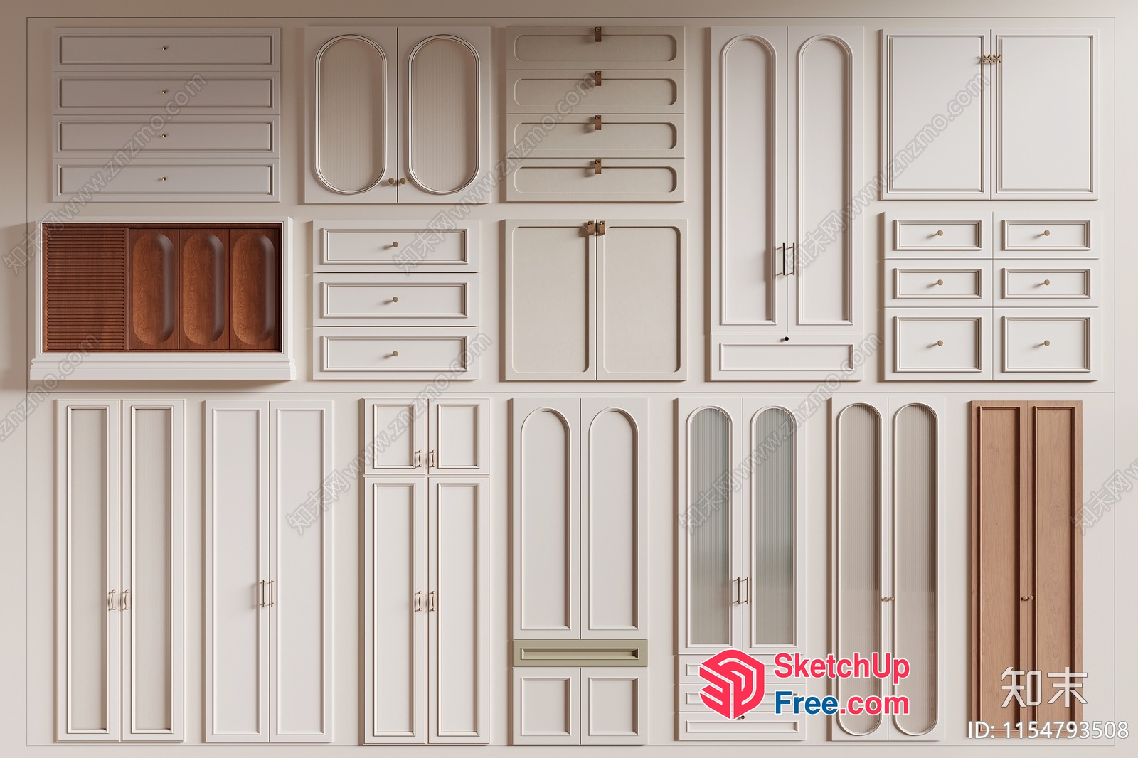 Various Cabinet And Furniture Designs 3D SketchUp File