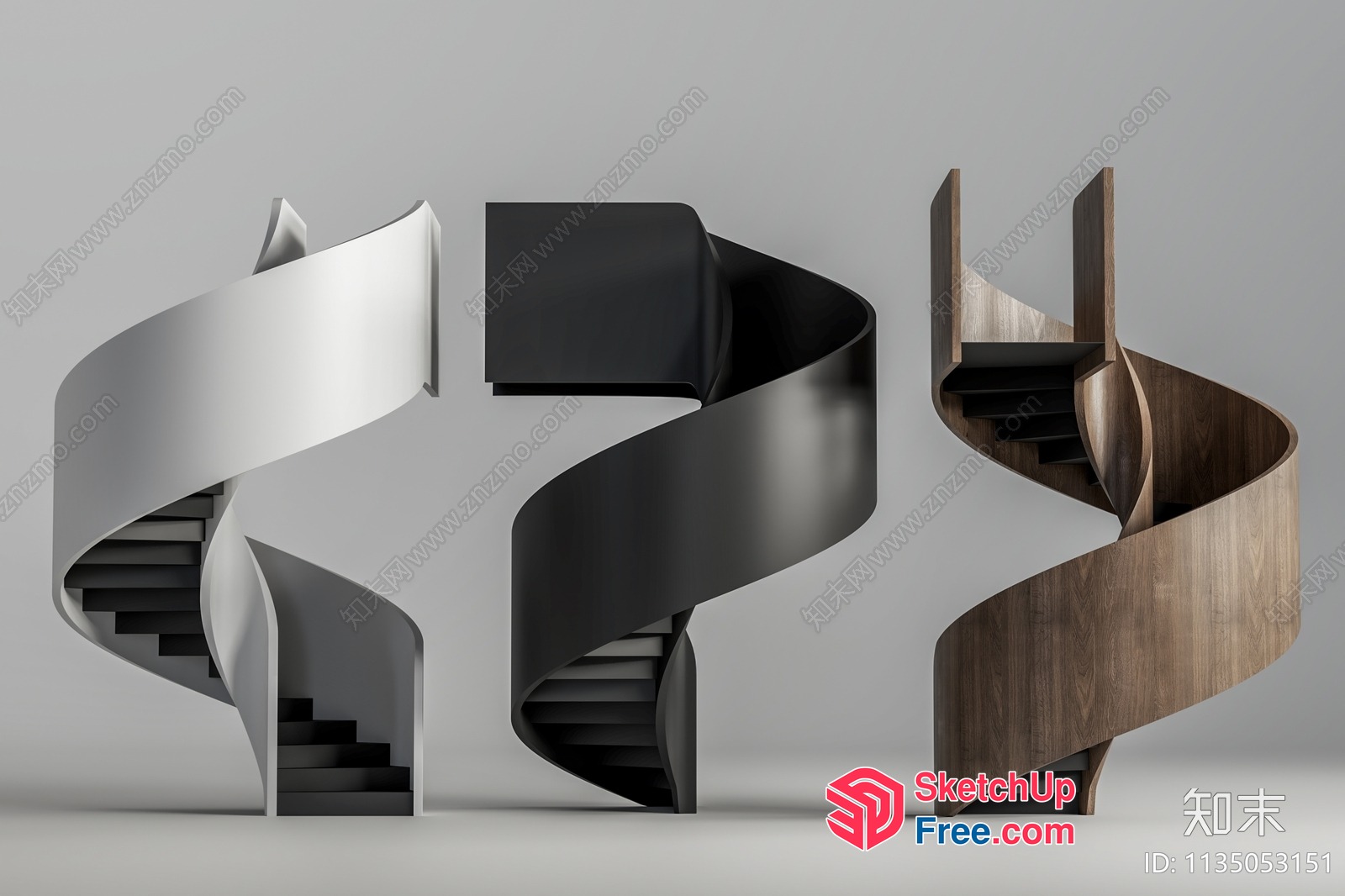 Spiral Staircase Design 3D SketchUp File