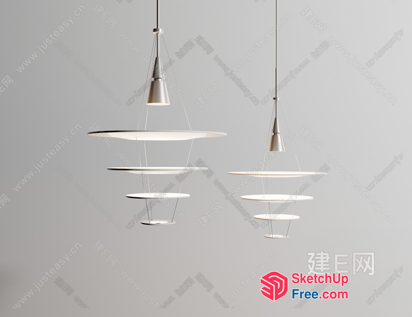 Elegant And Modern Hanging Light Fixtures 3D SketchUp File