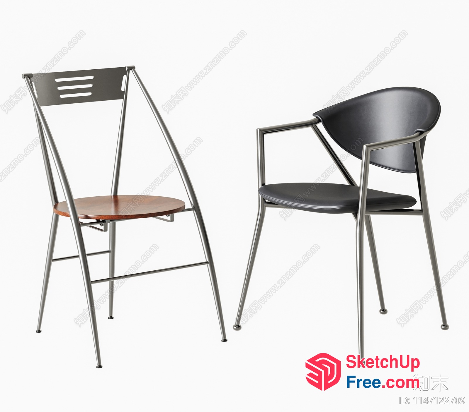 Modern Metal Frame Chairs 3D SketchUp File