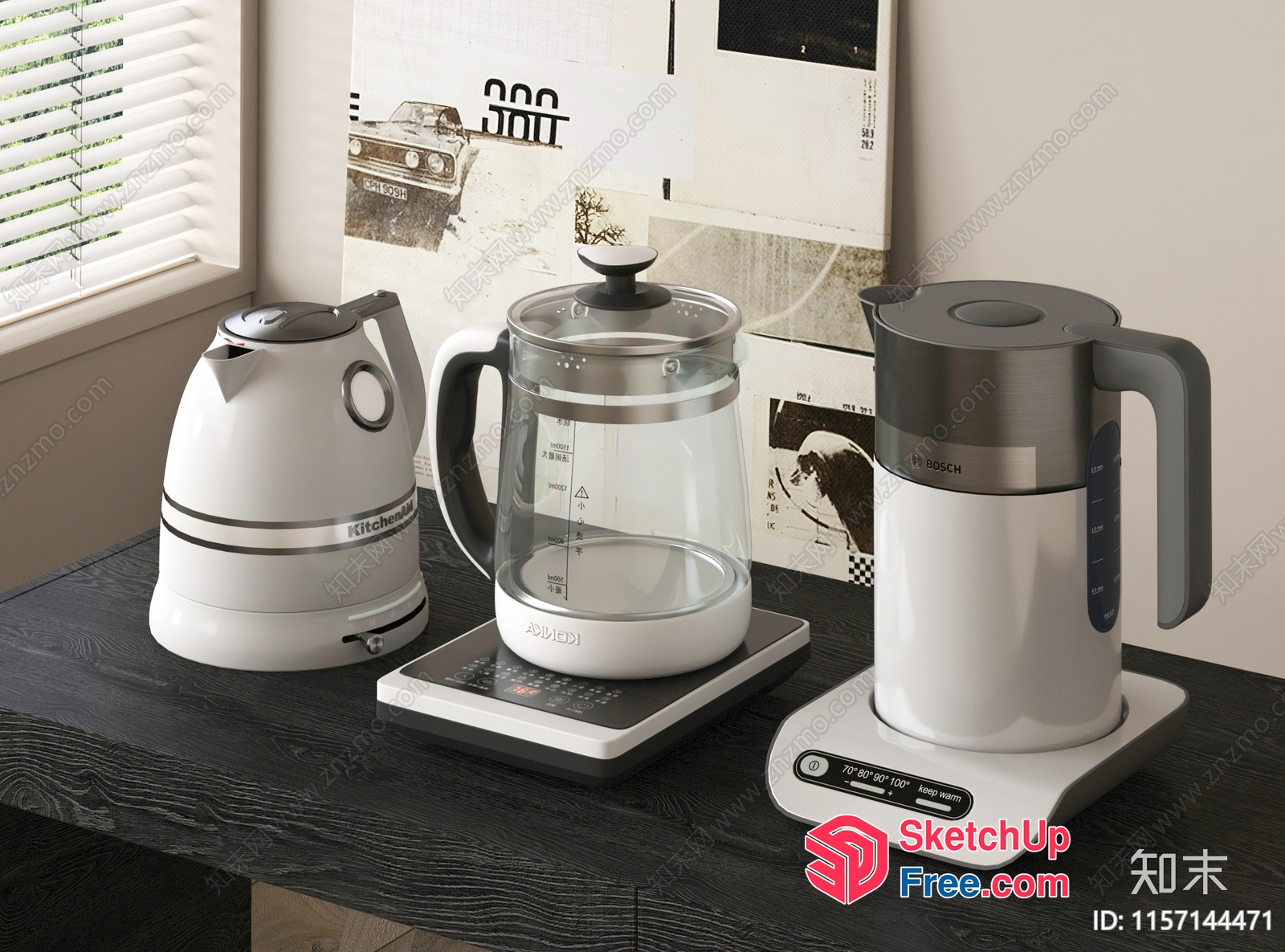 Electric Kettles And Coffee Maker Collection 3D SketchUp File