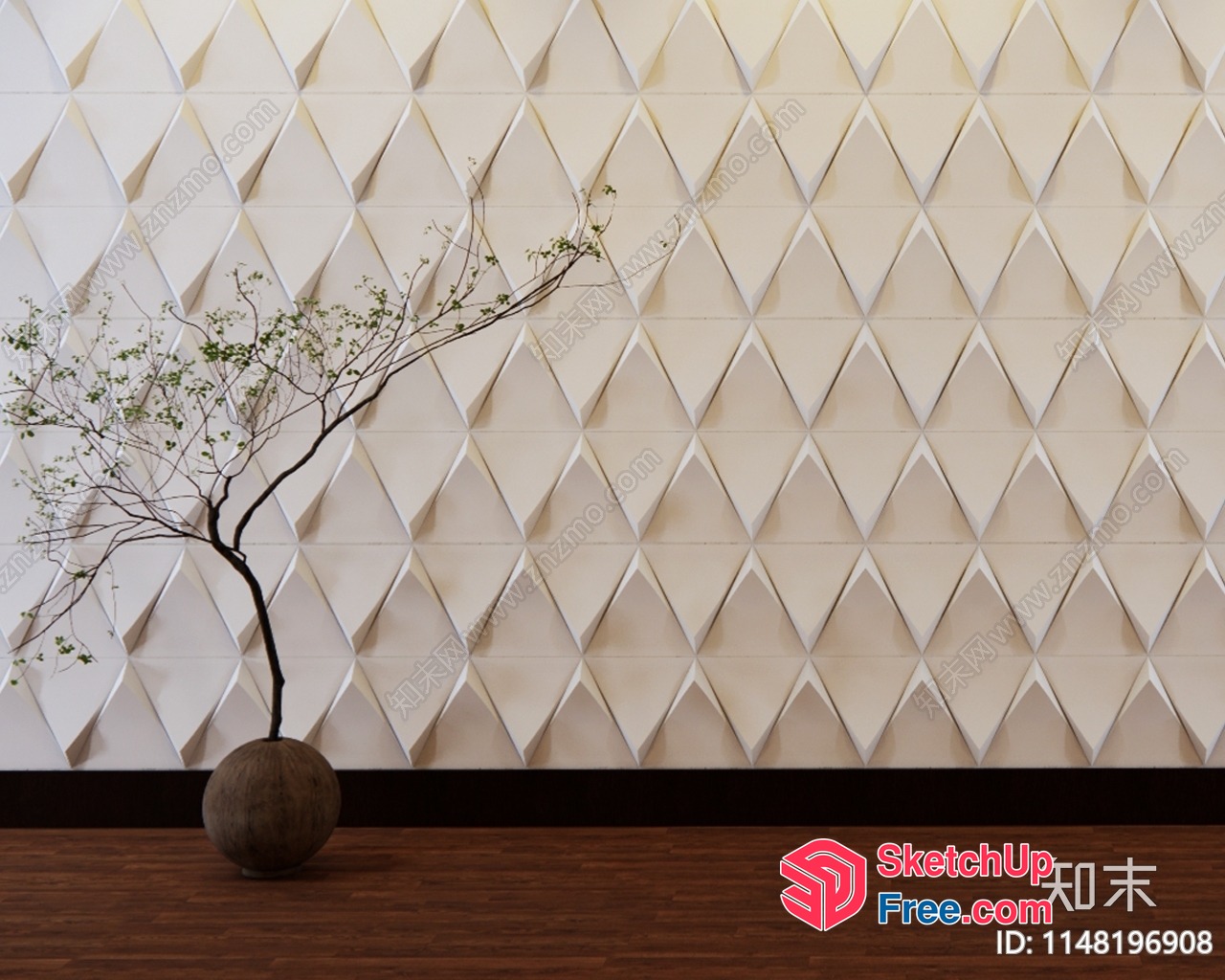Elegant Wabi-Sabi Style Interior Design With Modern Touches 3D SketchUp File