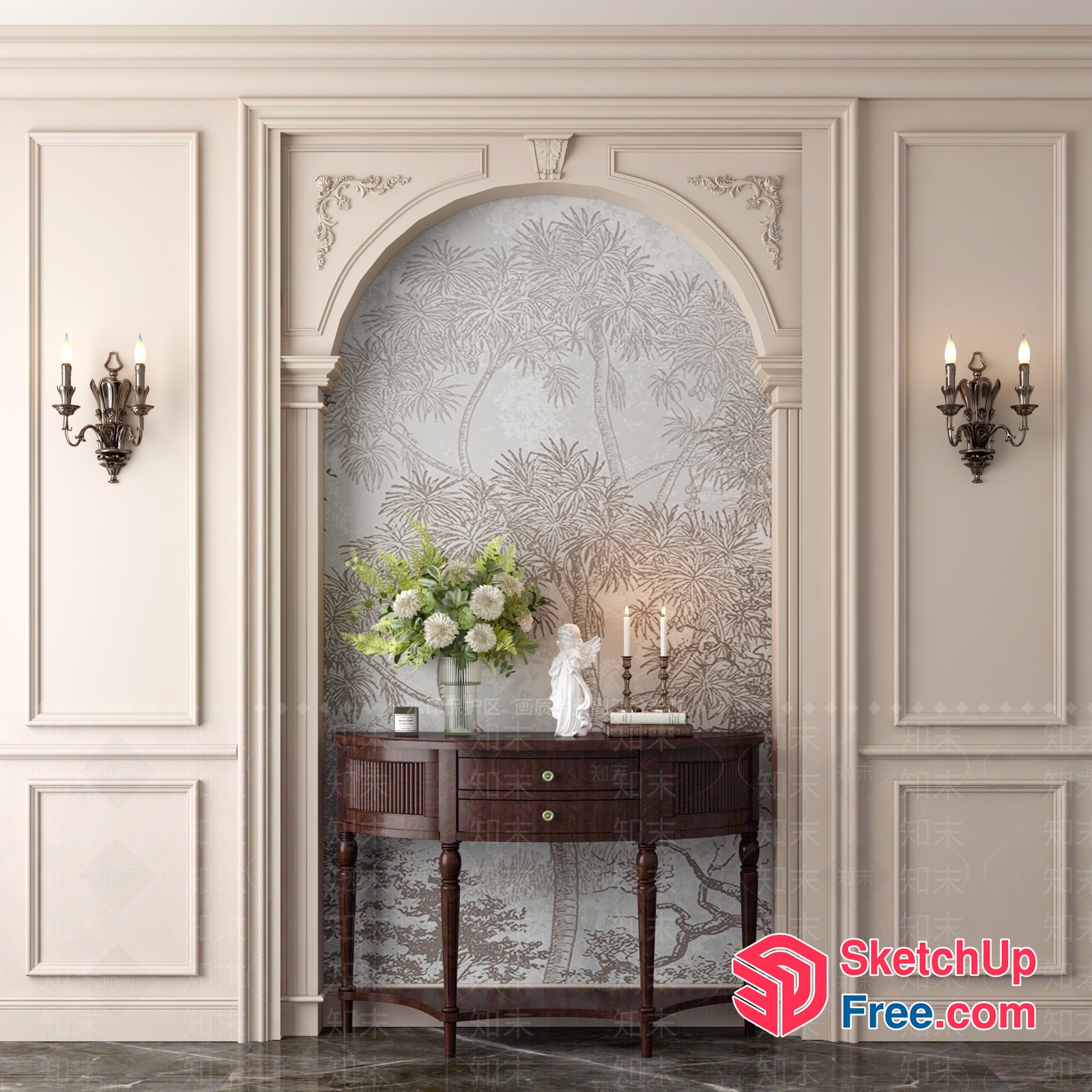 Elegant Classic Moulding Design 3D SketchUp File