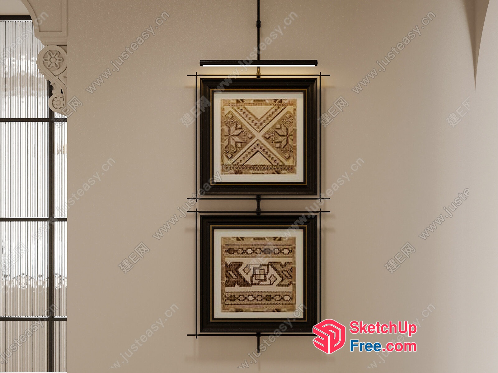 Elegant And Sophisticated Framed Artwork Display 3D SketchUp File