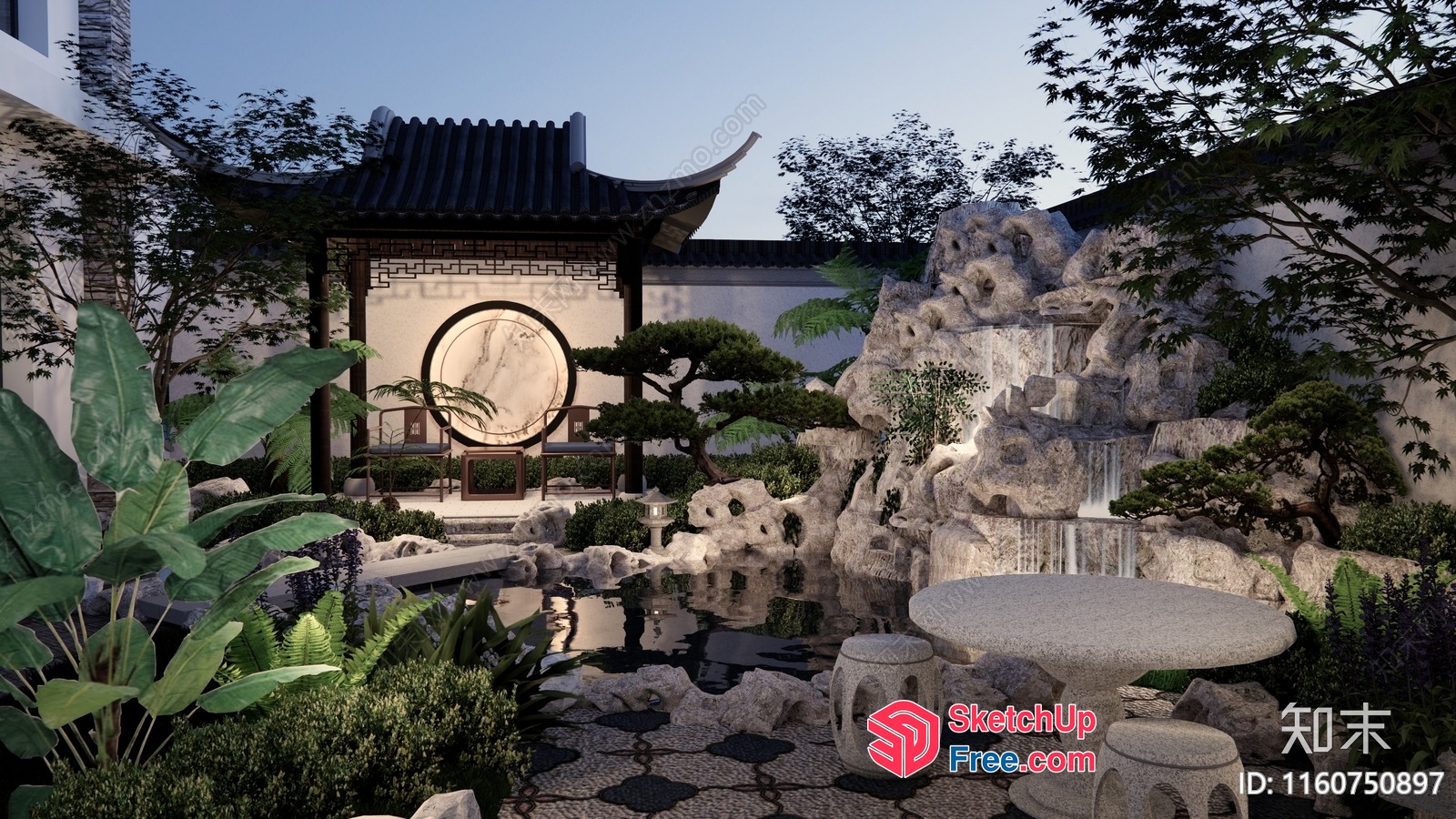 Asian-Inspired Garden Oasis 3D SketchUp File