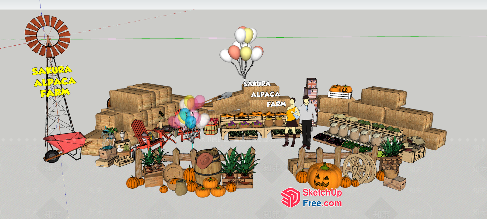 Vibrant Farm-Themed Decor 3D SketchUp File