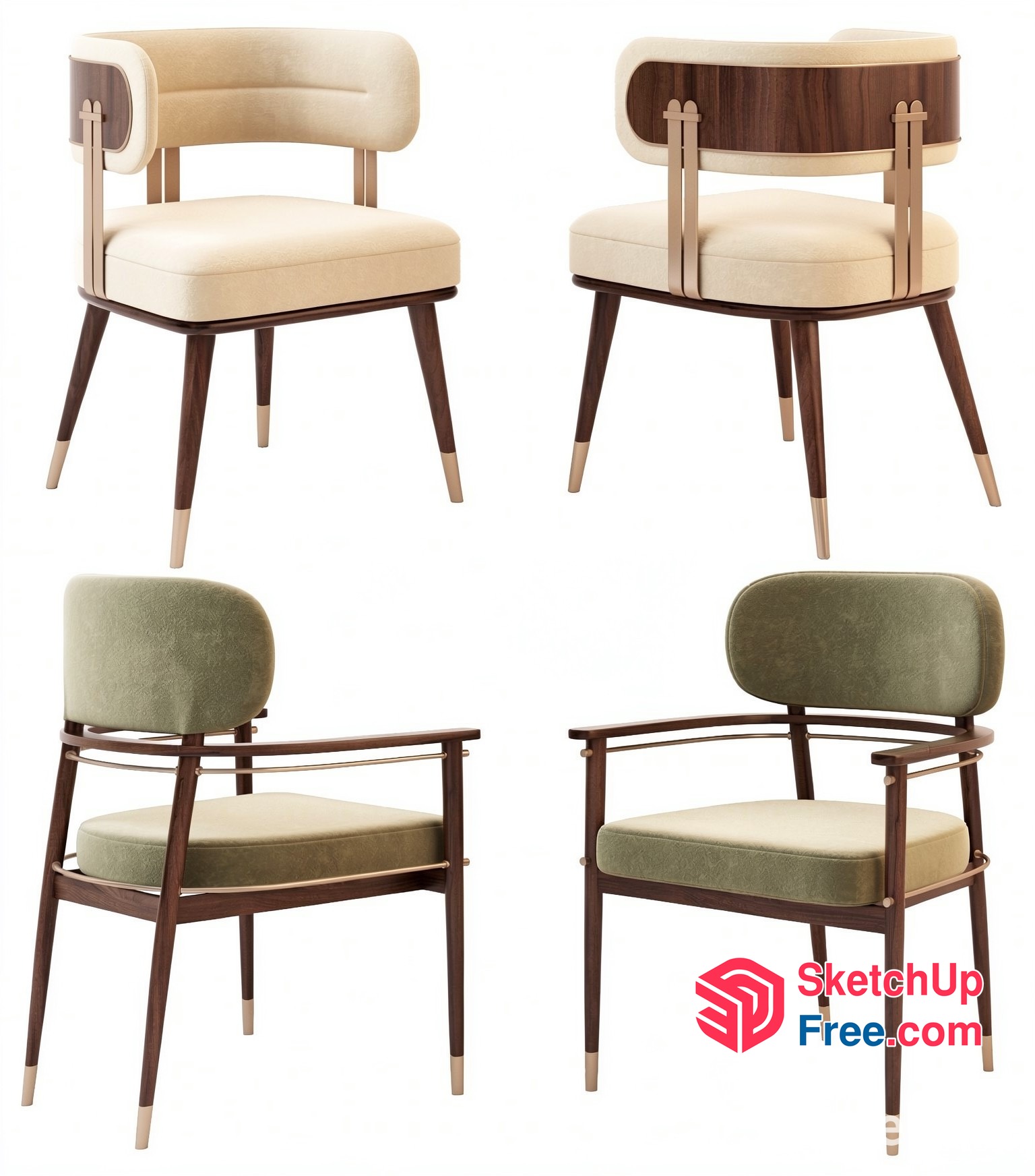 Elegant Mid-Century Modern Furniture Collection 3D SketchUp File