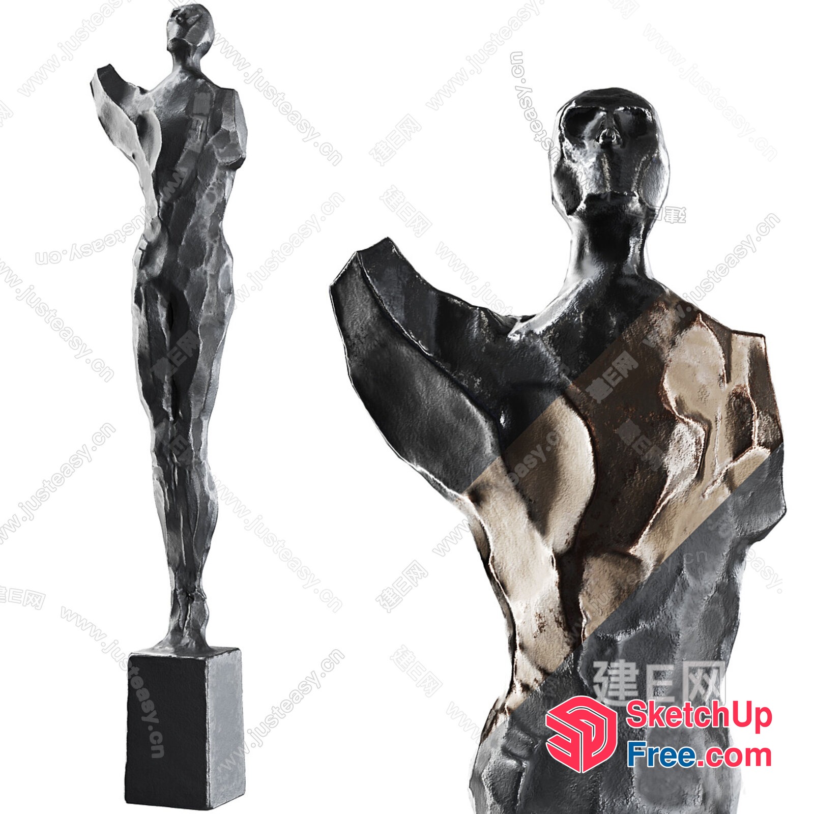 Abstract Artistic Human Form Sculpture 3D SketchUp File