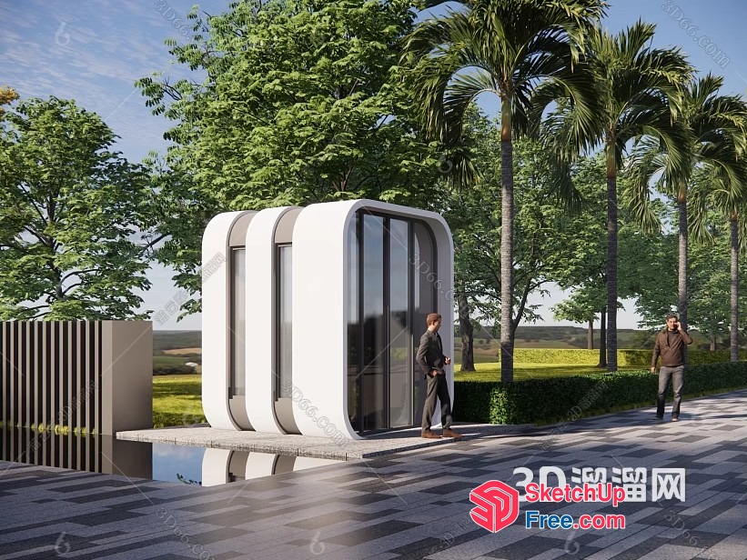 Futuristic Modern Exterior Design 3D SketchUp File