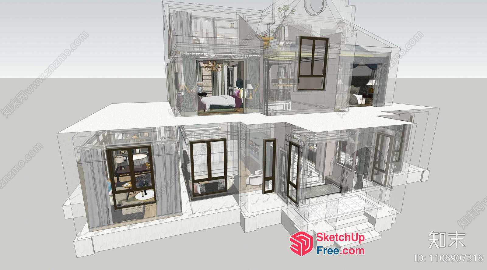 Luxurious Modern Villa Interior Design 3D SketchUp File