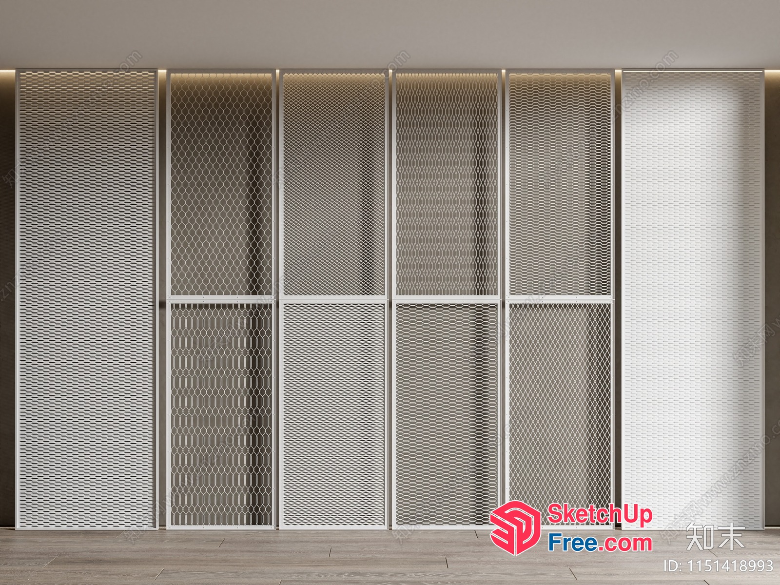 Modern Partition Screen Design 3D SketchUp File