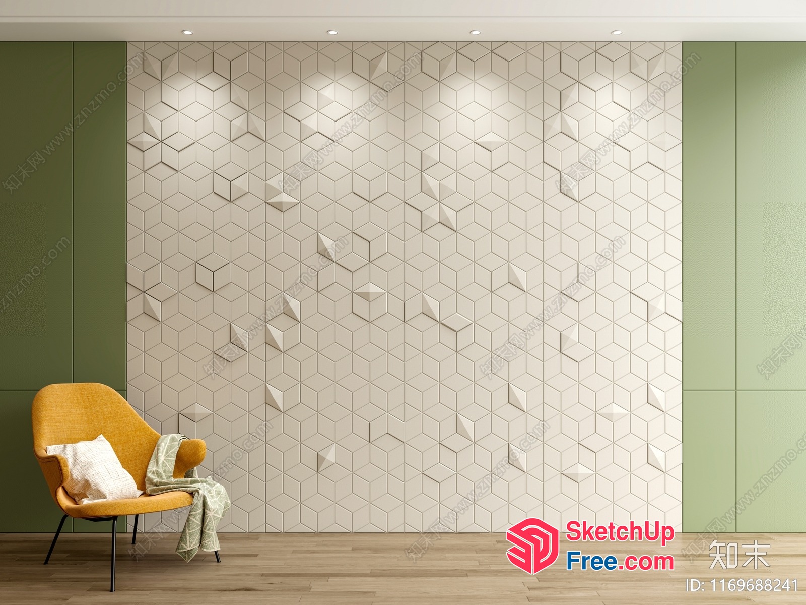 Modern Minimalist Nordic Style Interior Design 3D SketchUp File