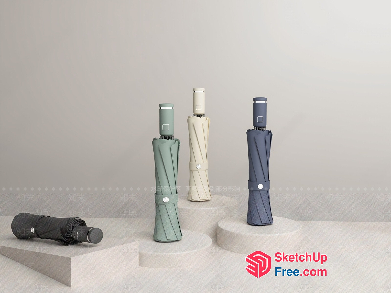 Modern Minimalist Umbrella Display 3D SketchUp File