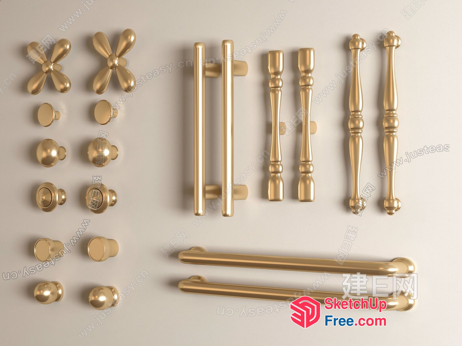 Gold Hardware Collection 3D SketchUp File