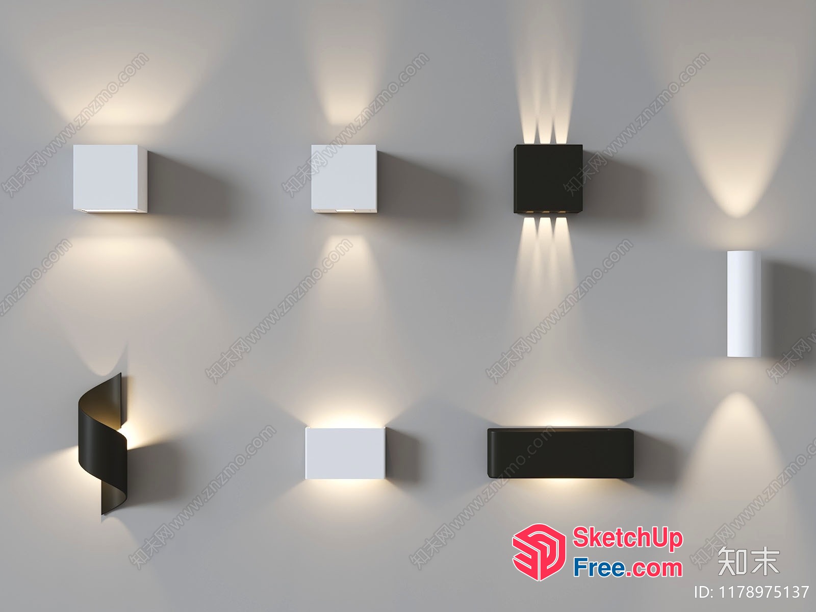 Modern Minimalist Wall Lights 3D SketchUp File