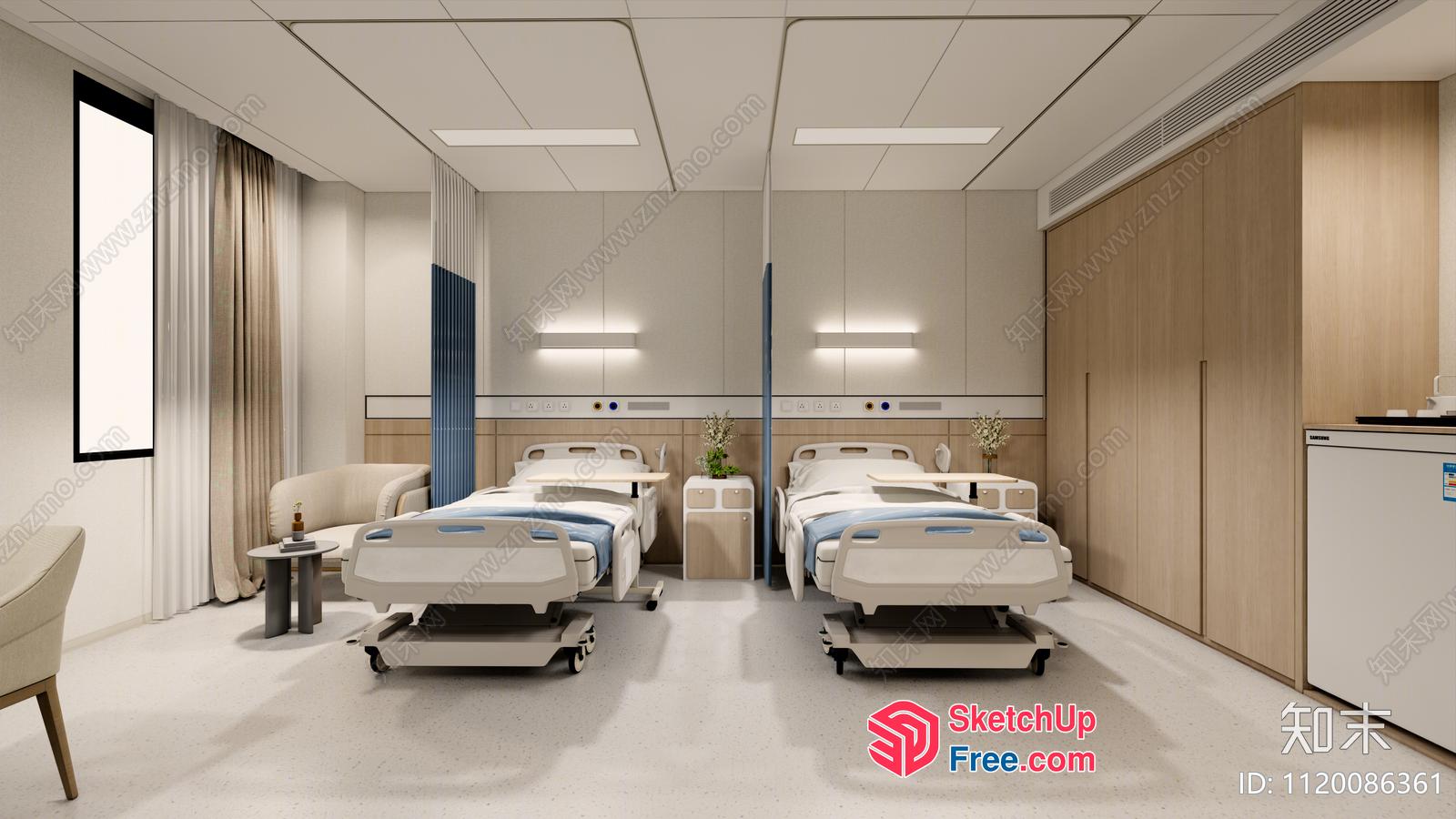 Modern Hospital Interior Design 3D SketchUp File