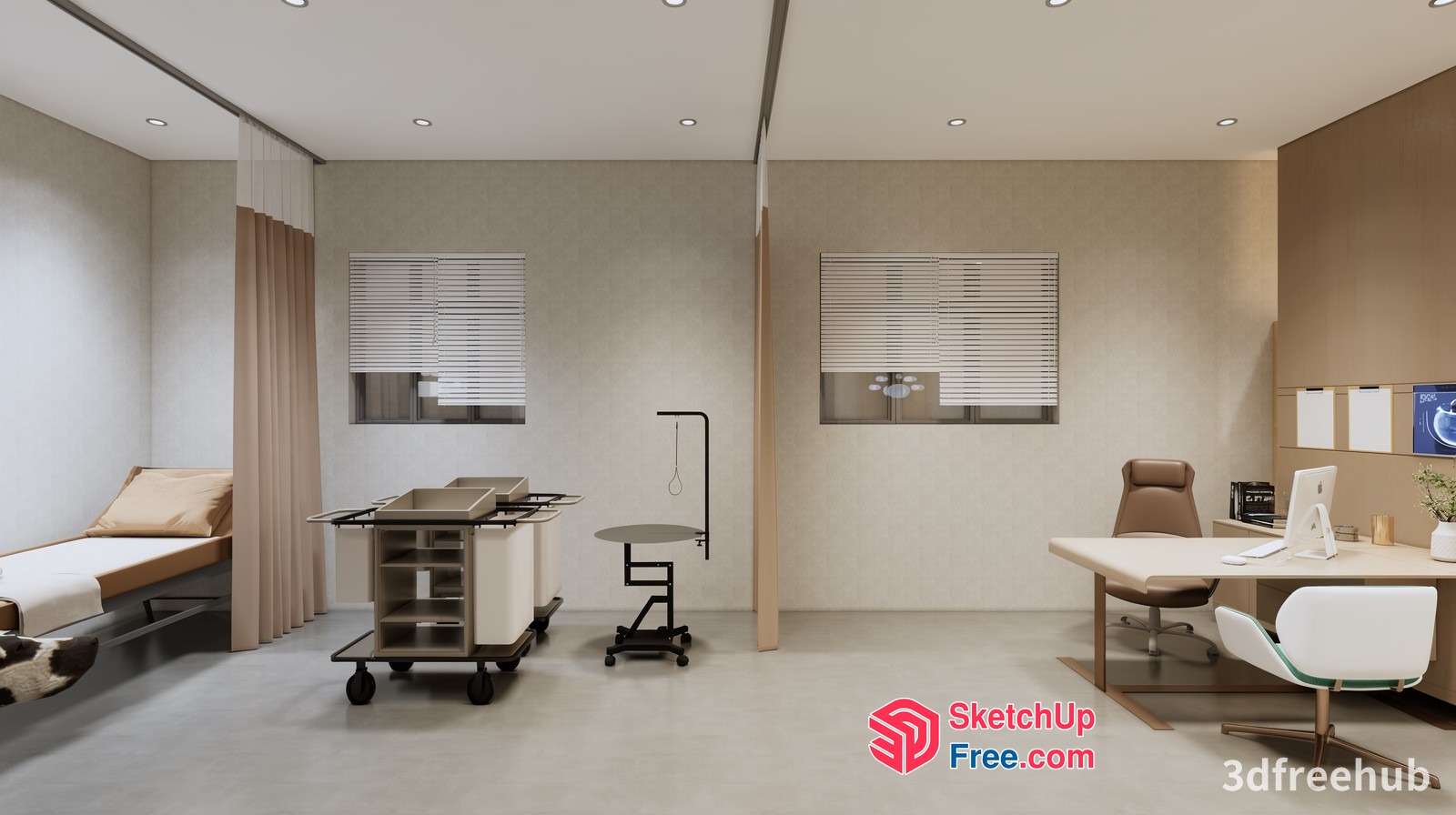 Modern Hospital Interior Design 3D SketchUp File