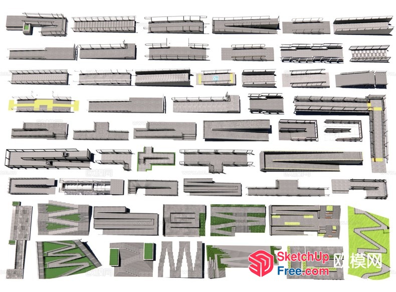 Modern Architectural Elements 3D SketchUp File