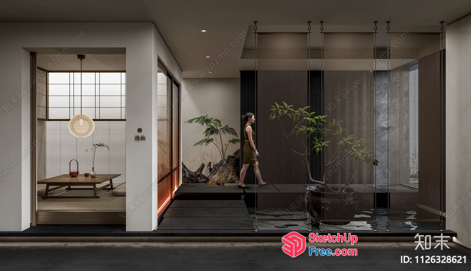 Modern Japanese Interior Design 3D SketchUp File