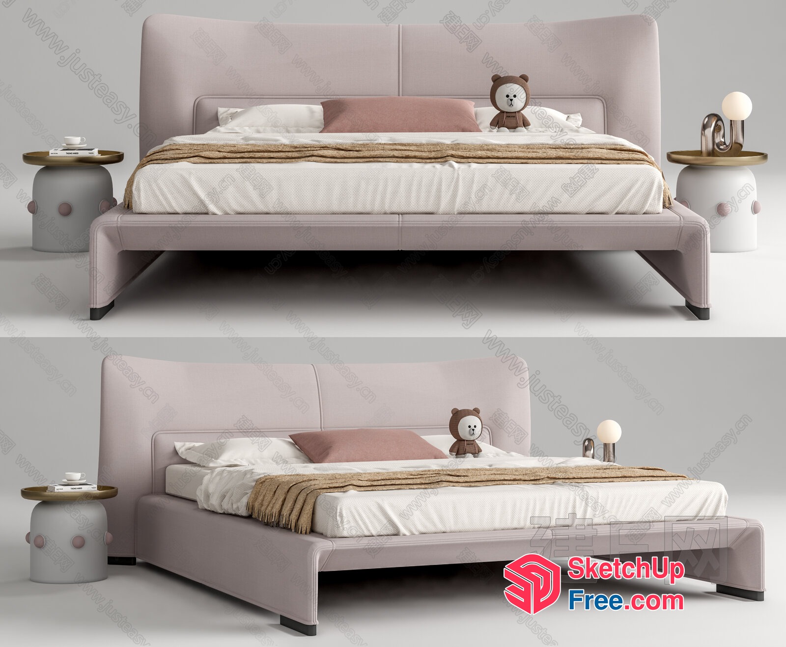Modern Minimalist Bedroom Furniture 3D SketchUp File
