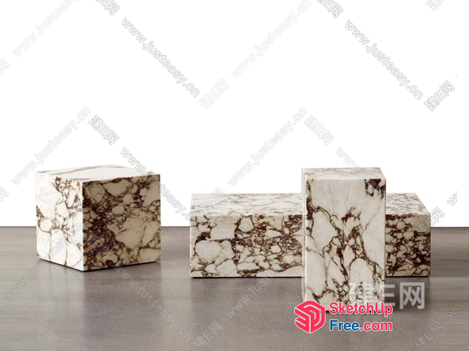 Modern Marble Stool Collection 3D SketchUp File